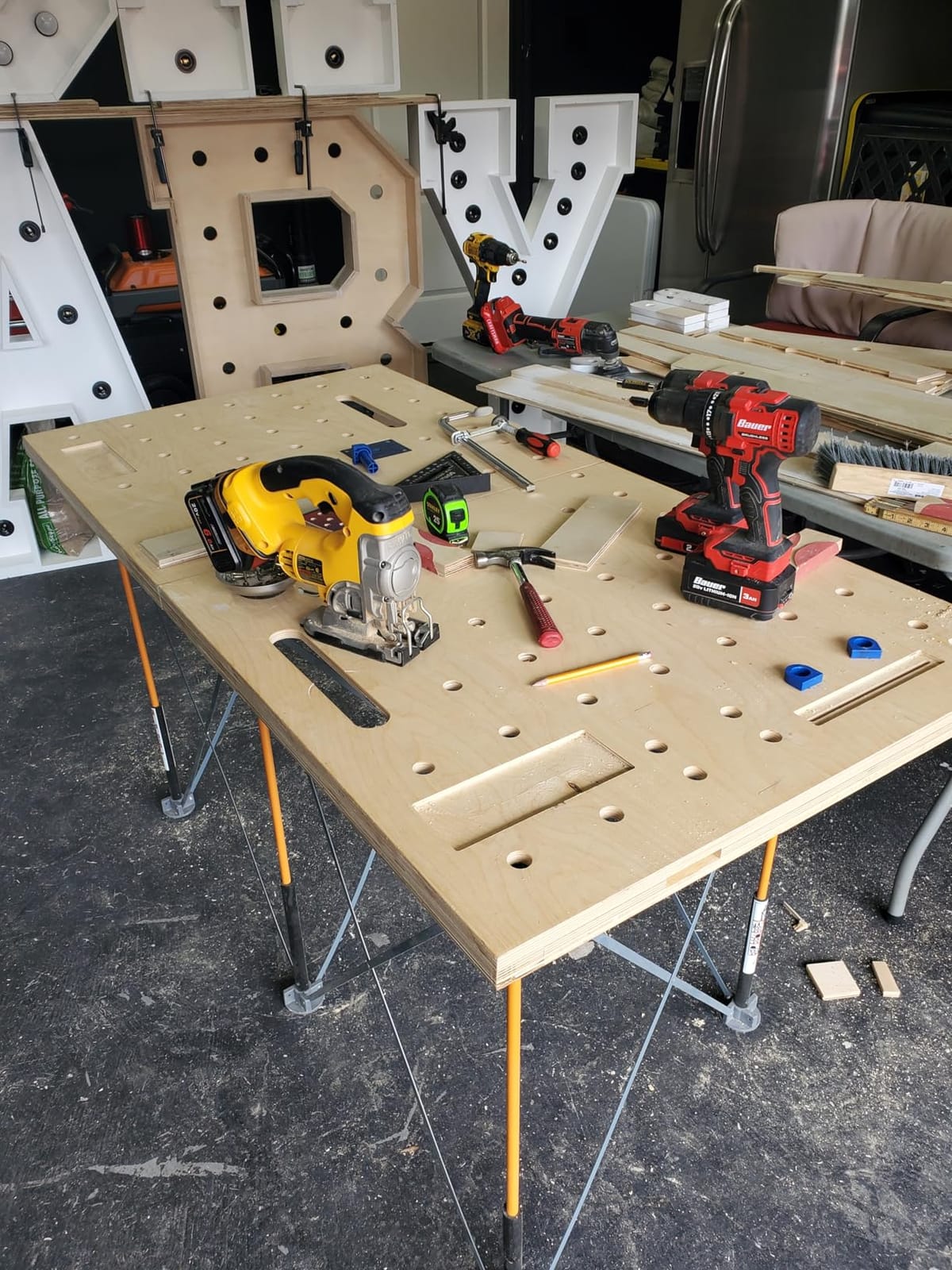 BORA Centipede Folding Work Table 2x4 ft Portable Workbench for Garage customer photo 2