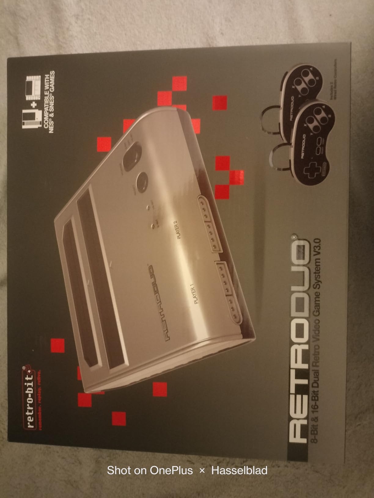 Retro-Bit Retro Duo 2 in 1 Console System - for Original NES/SNES - Black customer photo 1