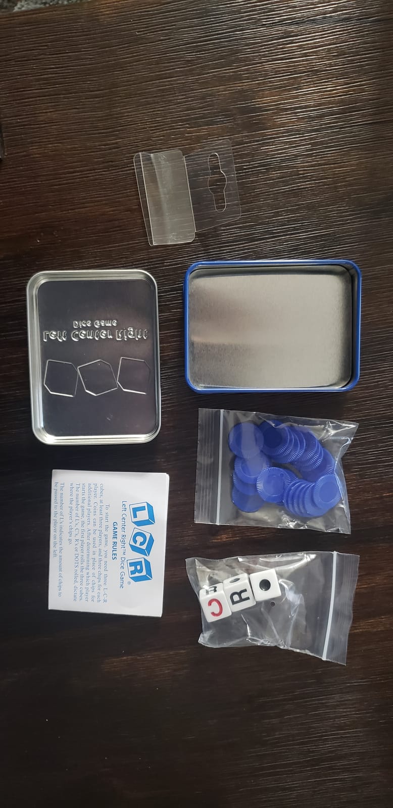 LCR® Left Center Right™ Dice Game - Blue Tin customer photo 2