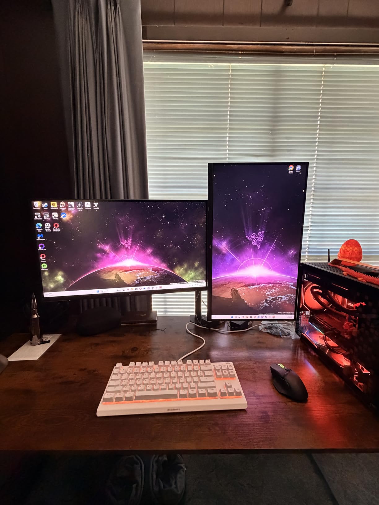 VIVO Dual Monitor Desk Mount, Holds 2 Computer Screens up to 30 inches and 22lbs Each, Heavy Duty Fully Adjustable Steel Stand with C-Clamp and Grommet, Black, STAND-V002 | Black, Articulating, Adjustable Monitor Arm, Grommet or C-Clamp Mounting, Computer Stand for 2 Monitors, Holds 22 lbs Each customer photo 2