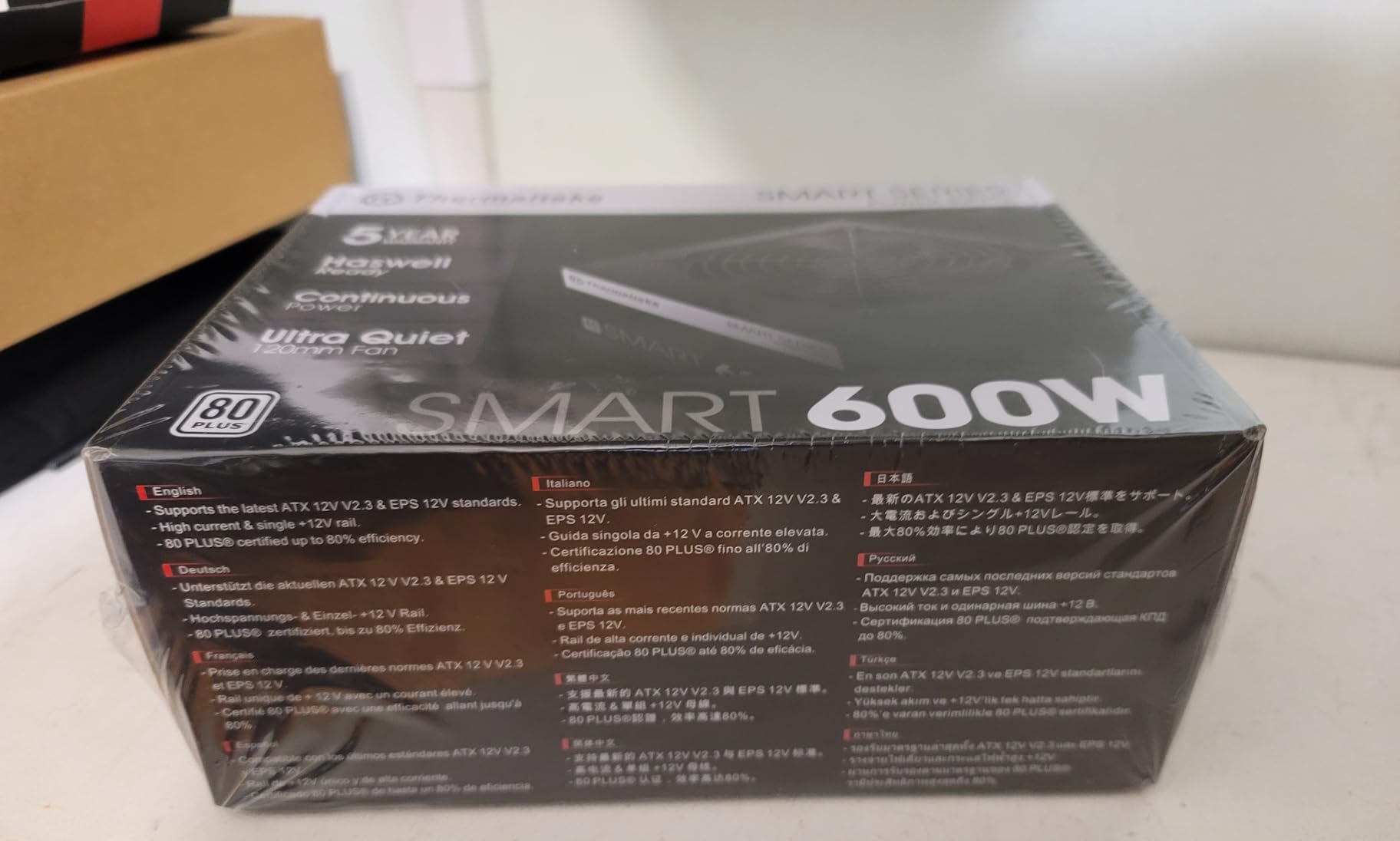 Thermaltake Smart 600W ATX 12V V2.3/EPS 12V 80 Plus Certified Active PFC Power Supply PS-SPD-0600NPCWUS-W customer photo 2
