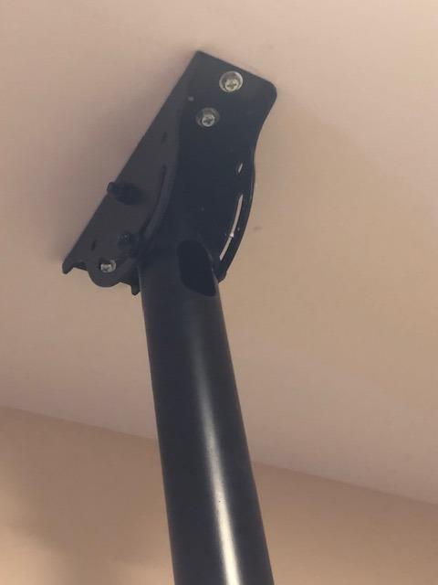 Mount-It! Ceiling TV Mount for 32-75 Inch TVs, Telescoping Pole 41.7-61.7 in, Tilt Swivel 360, VESA 600x400, 110 lb Capacity, Alloy Steel (MI-509L), Black customer photo 1