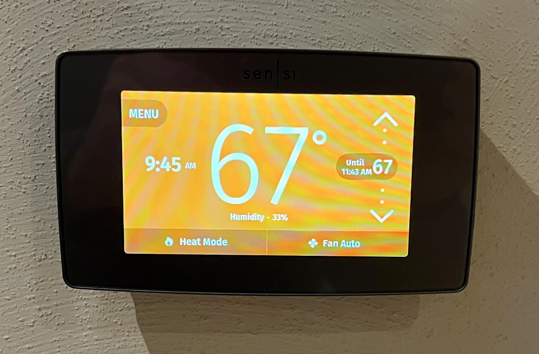 Sensi Touch Smart Thermostat by Emerson with Touchscreen Color Display, Programmable, Wi-Fi, Mobile App, Easy DIY, Data Privacy, Works with Alexa, Energy Star Certified, ST75 - Black, C-Wire Required customer photo 2