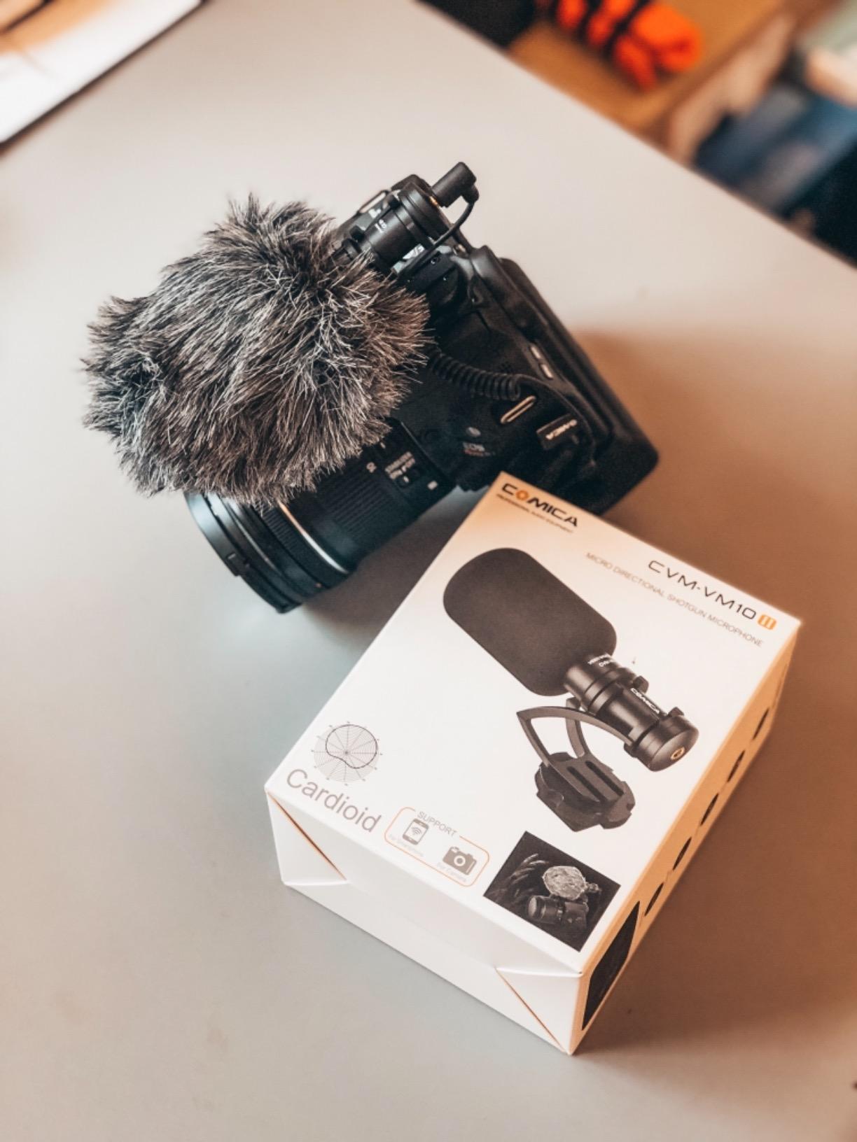 Camera Microphone,Comica CVM-VM10II Professional Video Microphone with Shock Mount, Deadcat,Compact Shotgun Mic Compatible with iPhone,DSLR Camera,Android Smartphones- Perfect for TikTok YouTube Vlog customer photo 2