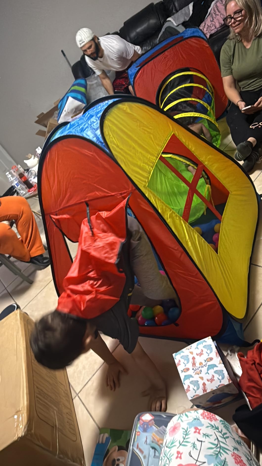 UTEX 3 in 1 Pop Up Play Tent with Tunnel, Indoor/Outdoor Playhouse customer photo 2