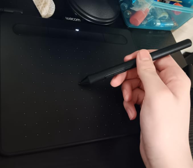 Wacom Intuos Small, Wired Graphic Drawing Tablet with Pen + Software | Battery-free pen, 4 ExpressKeys for shortcuts, works with Mac, Windows & Chromebook; Ideal for creators, students & teachers customer photo 2