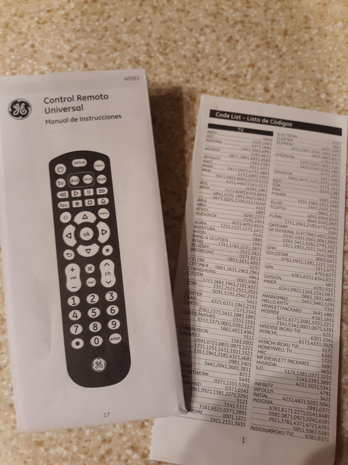 GE Backlit Buttons Universal Remote Control, Samsung TV Remote Control customer photo 2