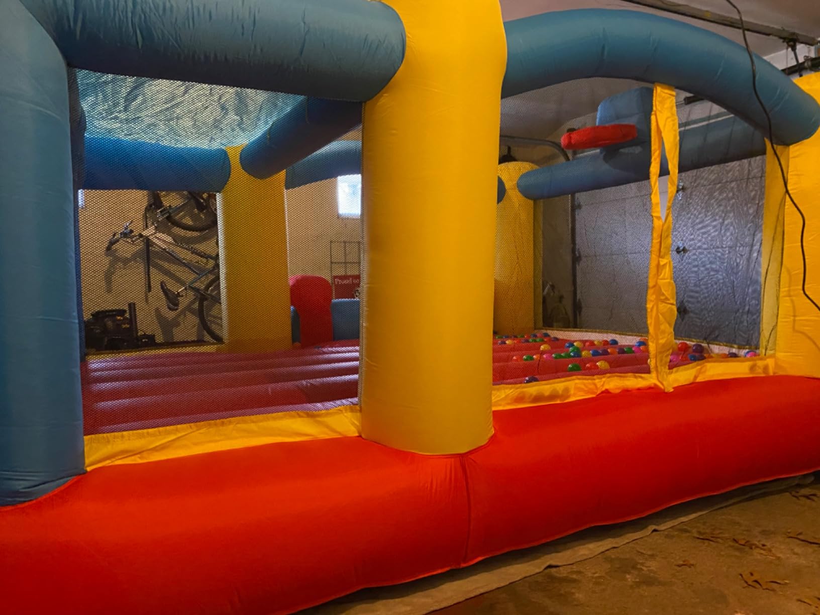 PicassoTiles KC106 8x7 Foot Junior Inflatable Bouncer, Kid Park, Jumping Bouncing House, Jump Slide Playhouse w/ 50 Pit Balls, 3 Sides Mesh Protection, and Heavy-Duty GFCI ETL Certified 385W Blower customer photo 2