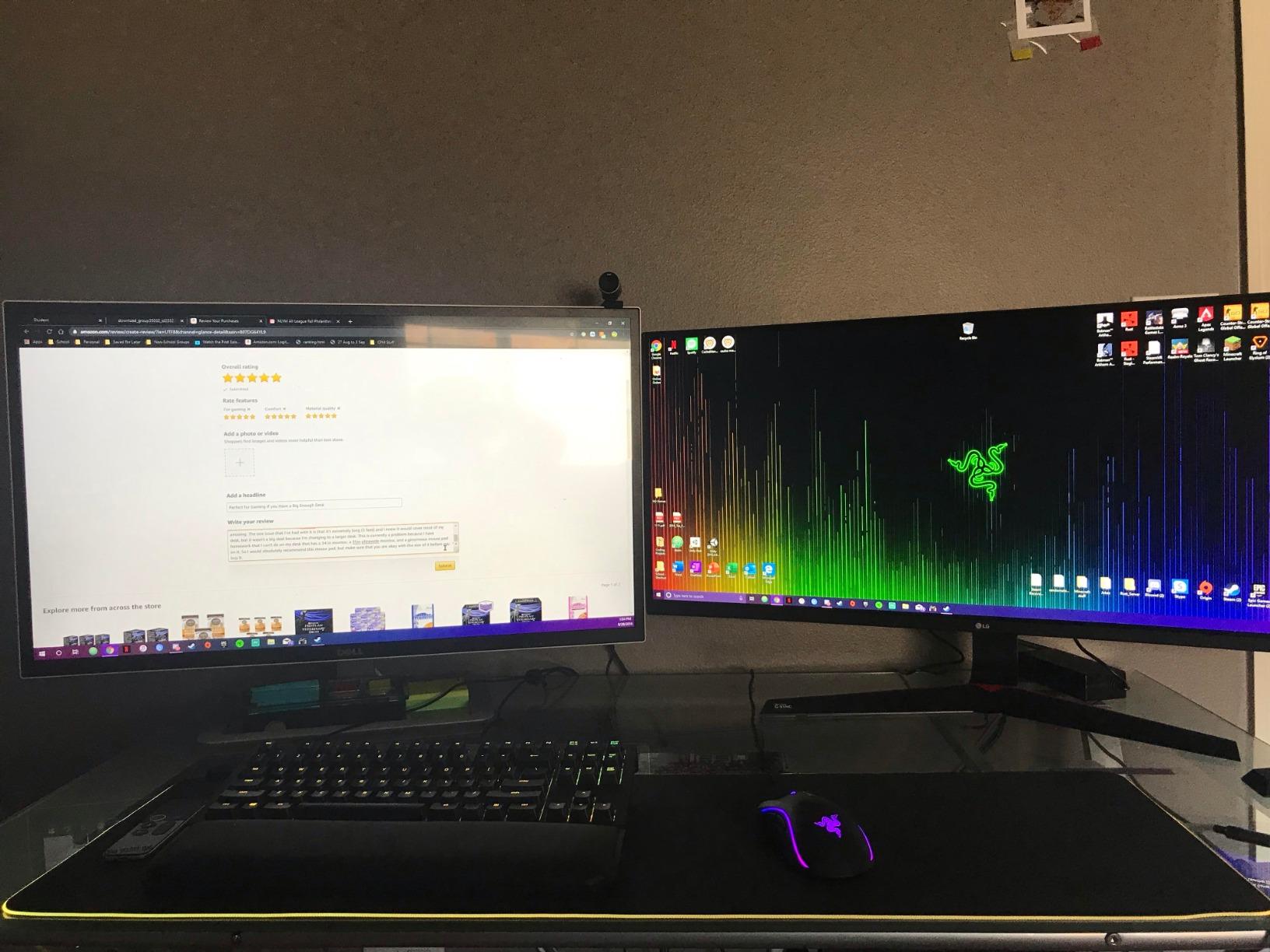 Razer Goliathus Extended Chroma Gaming Mousepad, Soft Cloth Material, Black customer photo 2