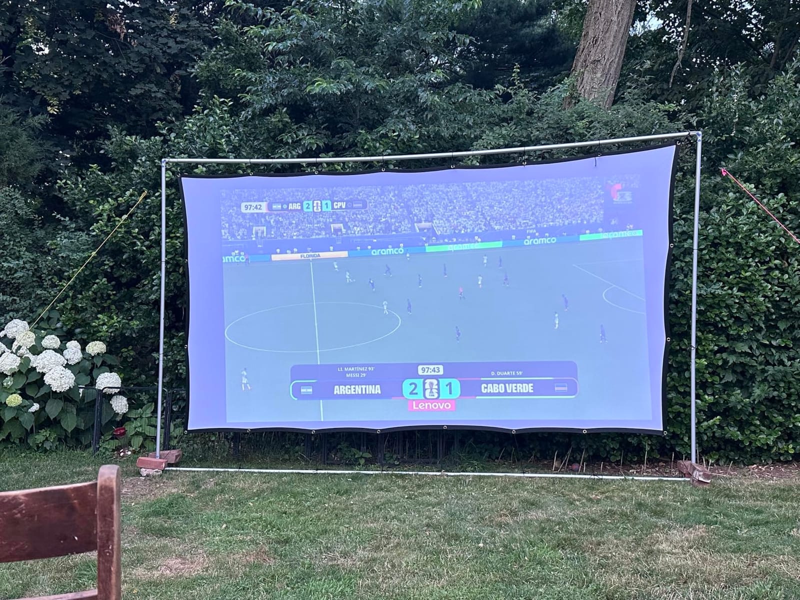 Mdbebbron 120 inch Projector Screen 16:9 Foldable Anti-Crease Portable Projector Movies Screens for Home Theater Outdoor Indoor Support Double Sided Projection customer photo 1