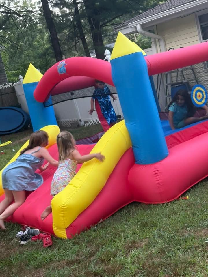 ACTION AIR [Updated Version] Bounce House, Inflatable Bouncer with Air Blower, Jumping Castle with Slide, Family Backyard Bouncy Castle, Durable Sewn with Extra Thick Material, Idea for Kids (C-9745) customer photo 2