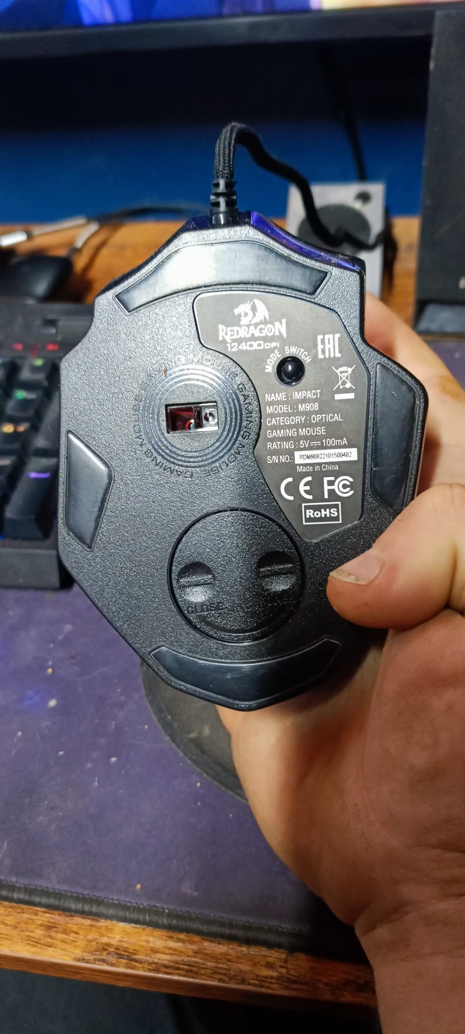 Redragon M908 Wired MMO RGB Gaming Mouse 12400 DPI Remapping Keys customer photo 1