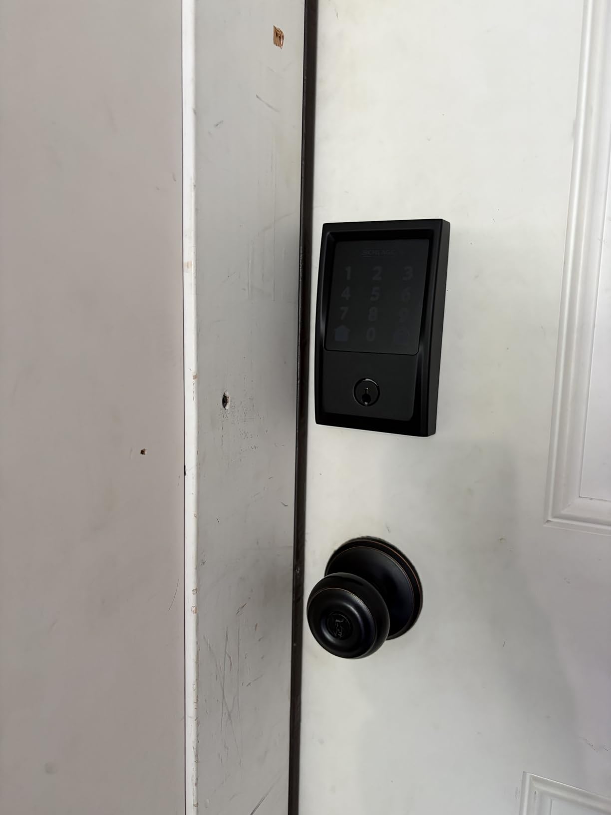 Schlage Encode Smart WiFi Deadbolt Lock with Century Trim, Satin Nickel customer photo 1