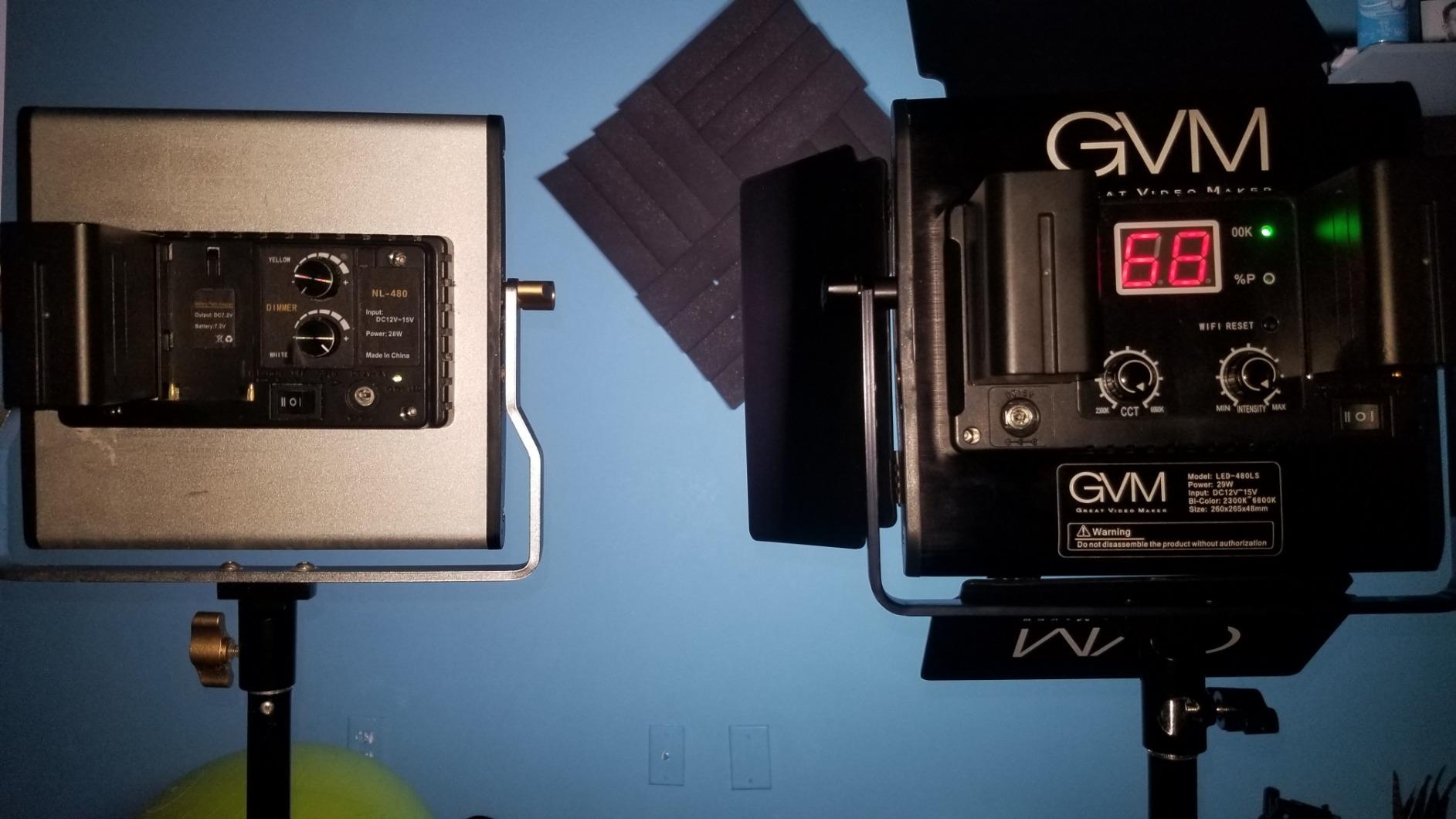 GVM 2 Pack LED Video Lighting Kits with APP Control, Bi-Color Variable 2300K~6800K with Digital Display Brightness of 10~100% for Video Photography, CRI97+ TLCI97 Led Video Light Panel +Barndoor customer photo 1