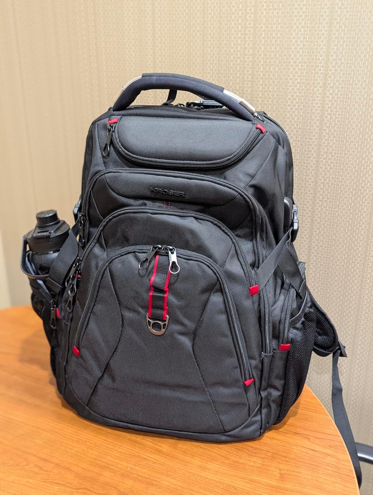 KROSER Travel Laptop Backpack 17.3 Inch XL Computer Backpack with Hard Shell Saferoom RFID Pockets Water-Repellent Business College Daypack Stylish Bag for Men/Women-Black customer photo 1