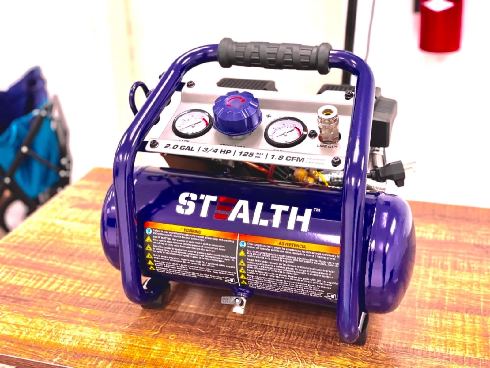 Stealth Air Compressor 2 Gallon, 3/4 HP Oil-Free Compressor, Less than 60dB Ultra Quiet Electric Air Compressor,Max 125 PSI Pressure for Tire Inflation,Nailing,Home DIY Project(SAQ-1234) customer photo 2