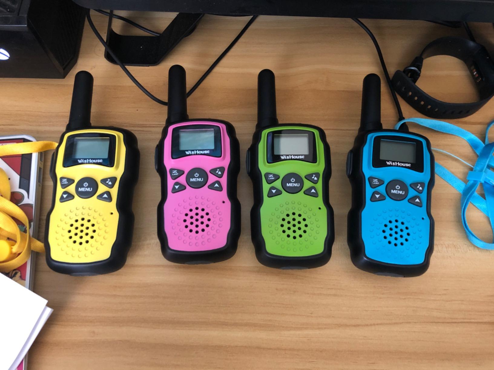 Wishouse Walkie Talkies for Kids 4 Pack,Family Walky Talky Adults Children Radio Long Range,Outdoor Camping Fun Toys Birthday Present Xmas Gifts for 4 5 6 7 8 Year Old Girls Boys No Battery No Charger customer photo 1