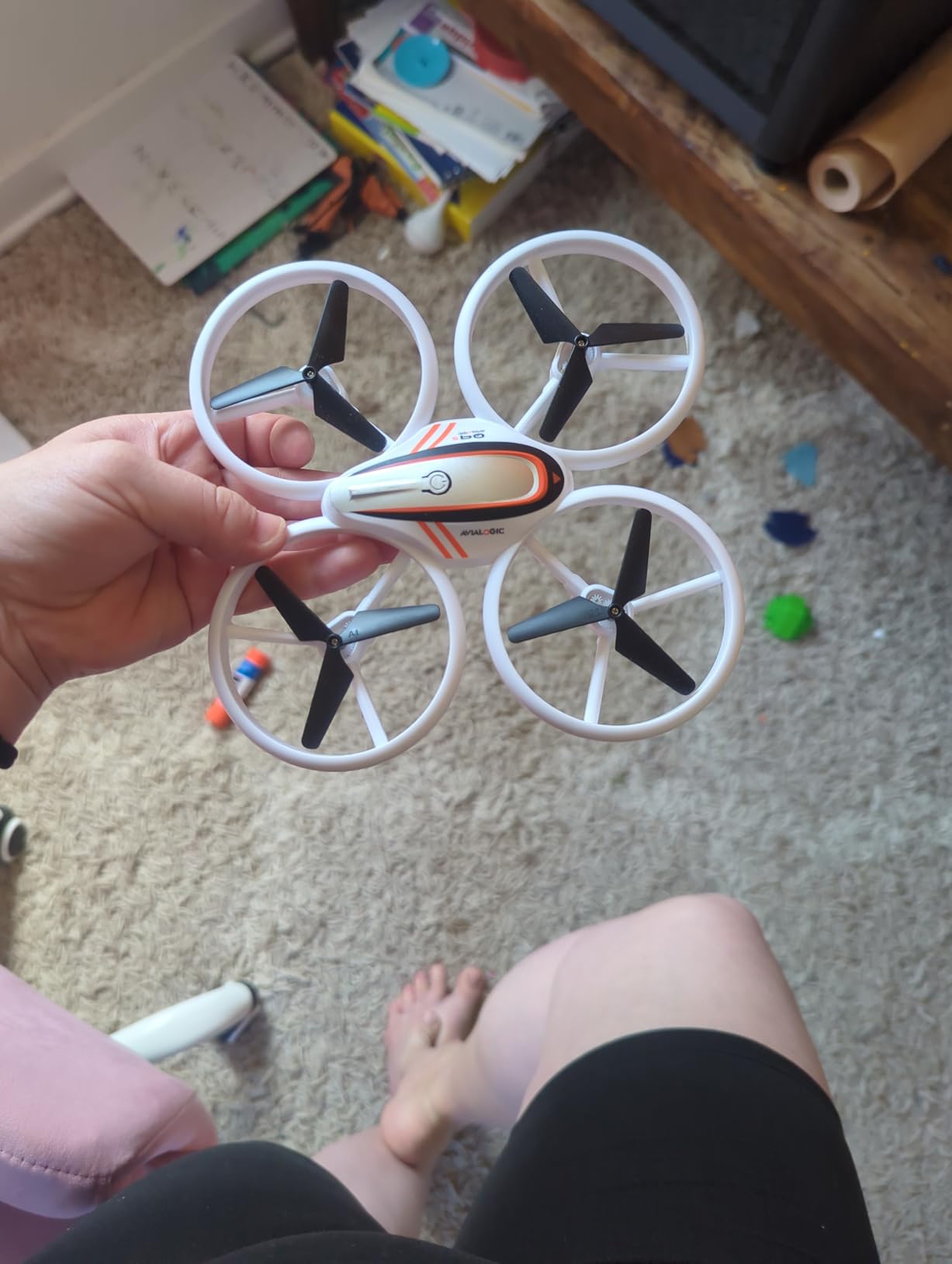 Q9s Drones for Kids,RC Drone with Altitude Hold and Headless Mode,Quadcopter with Blue&Green Light,Propeller Full Protect,2 Batteries and Remote Control,Easy to fly Kids Gifts Toys for Boys and Girls customer photo 1