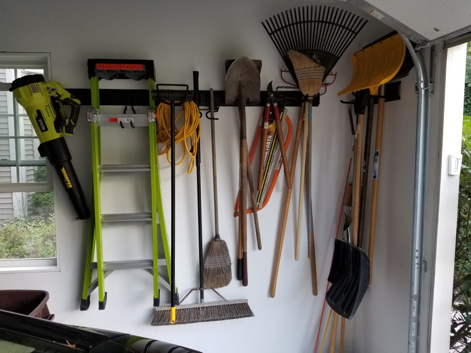Wallmaster Garage Tool Storage Rack, Wall Mounted Garden Tool Organizer customer photo 2