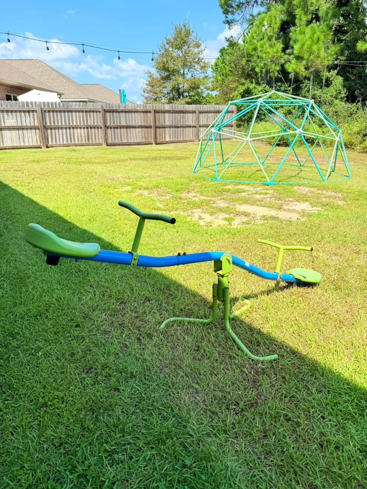Zupapa 10FT Climbing Dome, Outdoor Jungle Gym for Kids with Climbing Grip - Geometric Dome Climber Outdoor Playset and Easy Assembly Outdoor Play Equipment for Kids (Blue, 10FT) customer photo 2