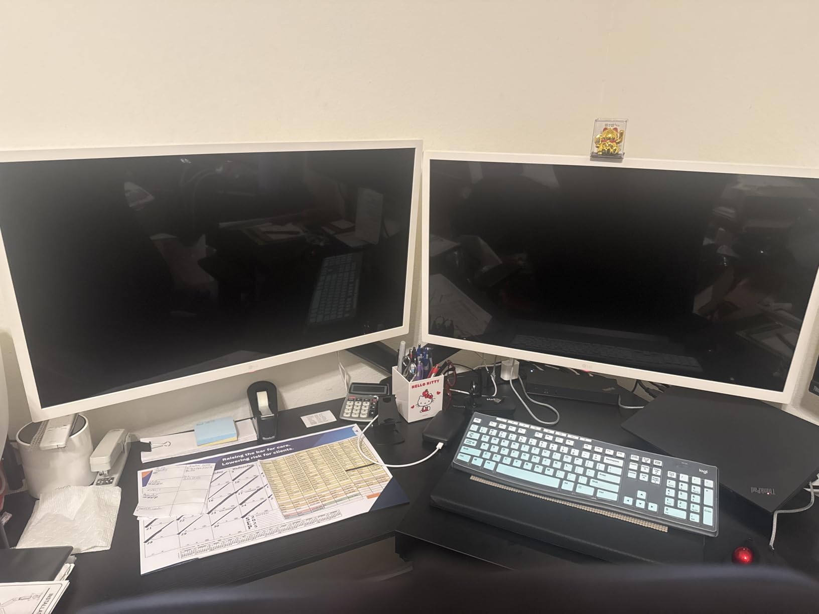 MOUNTUP Dual Monitor Stand for Desk, Monitor Arms for 2 Monitors 32 27 24 22 Inches, Height Adjustable Double Monitor Mount, VESA Mount with C-Clamp & Grommet Base, Holds 4.4-17.6lbs customer photo 1