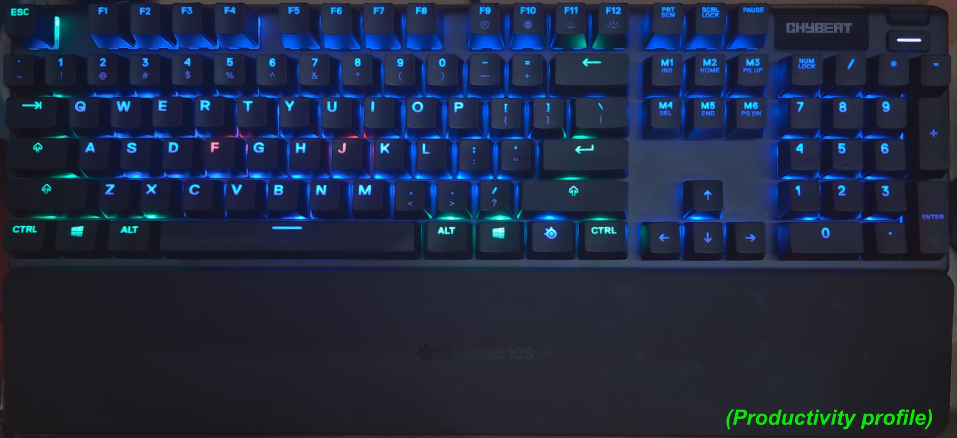 SteelSeries USB Apex 5 Hybrid Mechanical Gaming Keyboard – Per-Key RGB Illumination – Aircraft Grade Aluminum Alloy Frame – OLED Smart Display (Hybrid Blue Switch) customer photo 2