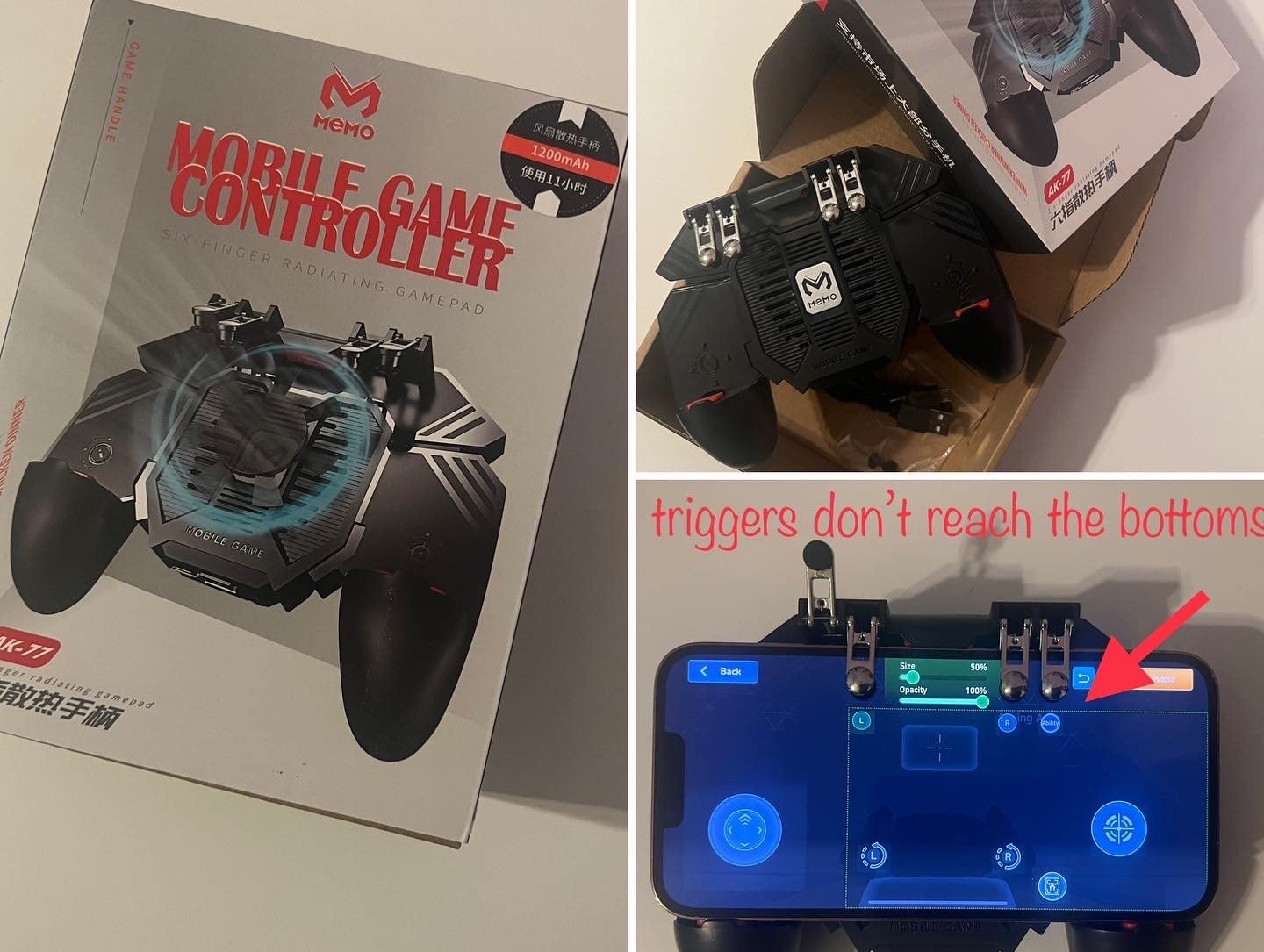 DELAM Mobile Game Controller with Cooling Fan for iPhone & Android customer photo 2
