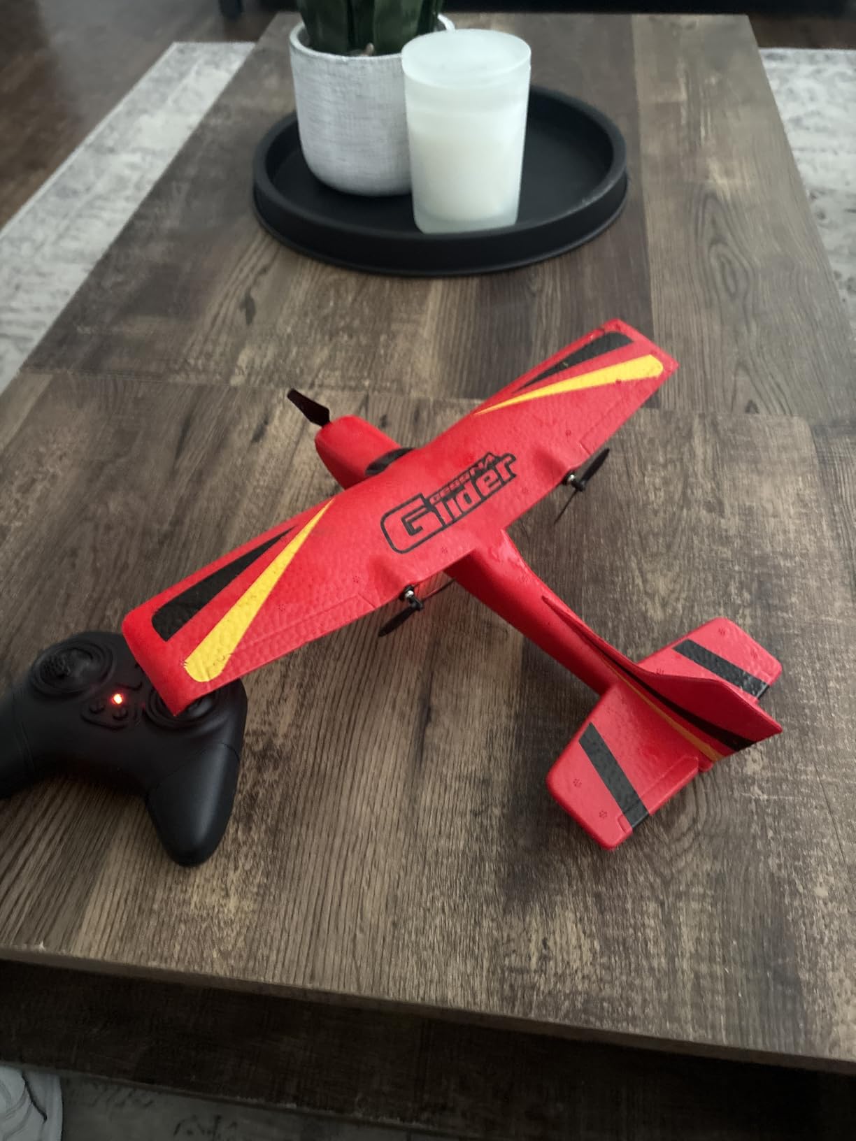 HAWK'S WORK 2 CH RC Airplane, RC Plane Ready to Fly, 2.4GHz Remote Control Airplane, Easy to Fly RC Glider for Kids & Beginners (Red) customer photo 2