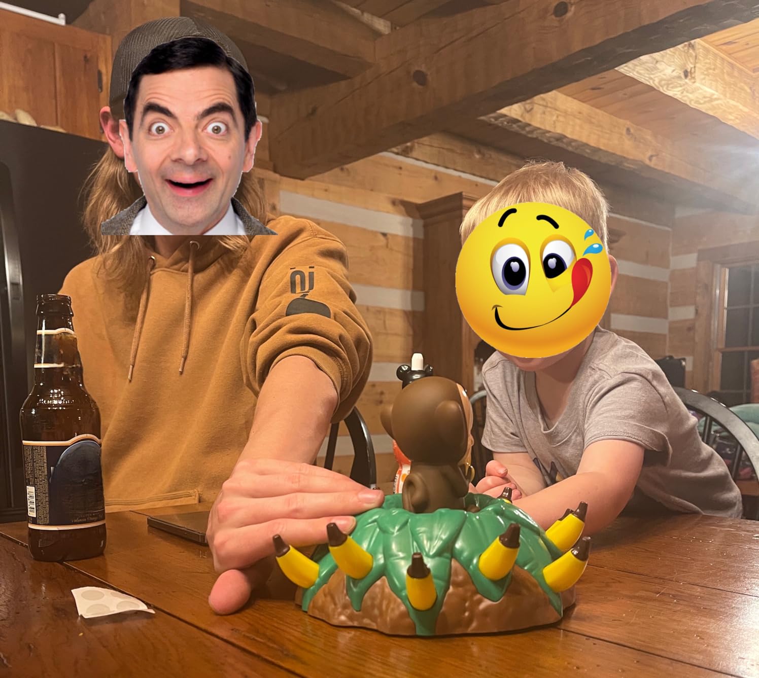 Goliath Banana Blast - Pull The Bananas Until The Monkey Jumps Game - Includes a Fun Colorful 24pc Puzzle by Goliath , Green customer photo 2