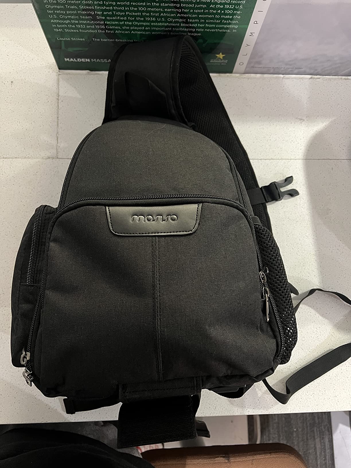 MOSISO Camera Bag Sling Backpack, Full Open Camera Case, Black customer photo 2