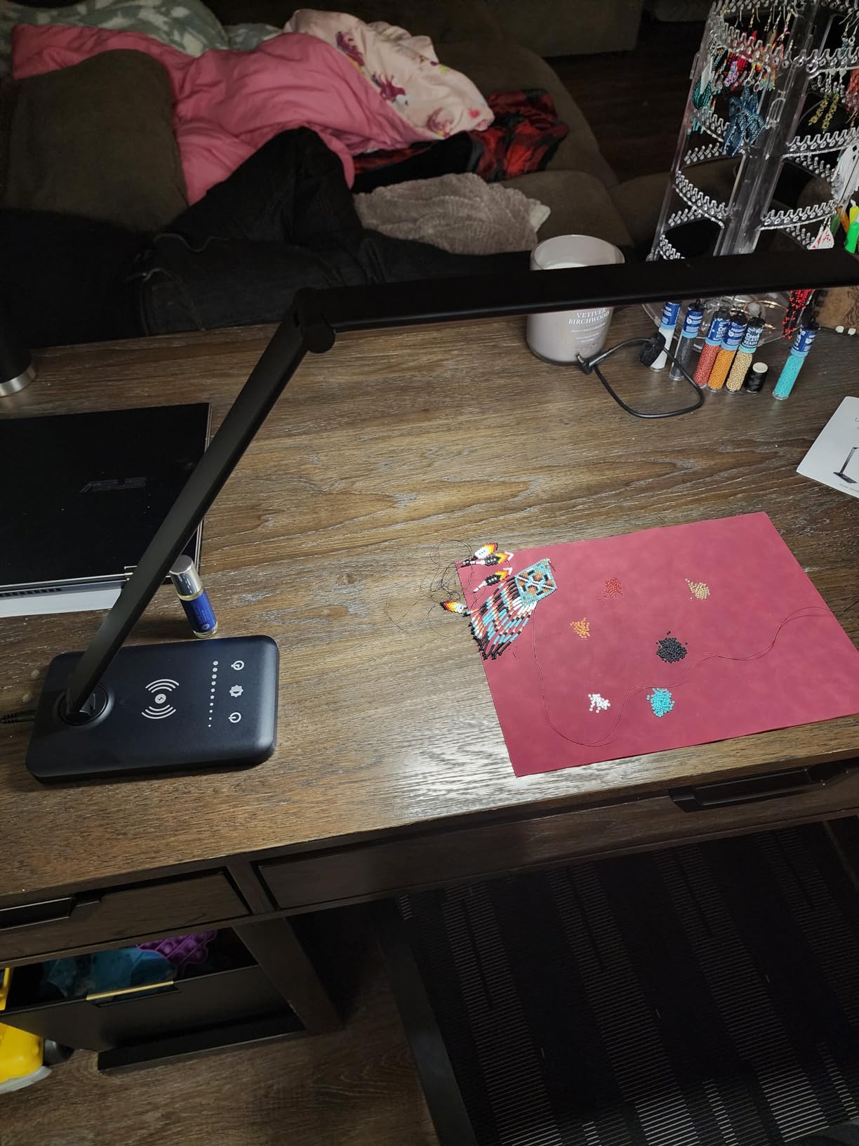 LED Desk Lamp with Wireless Charger, USB Charging Port, Eye Care customer photo 2