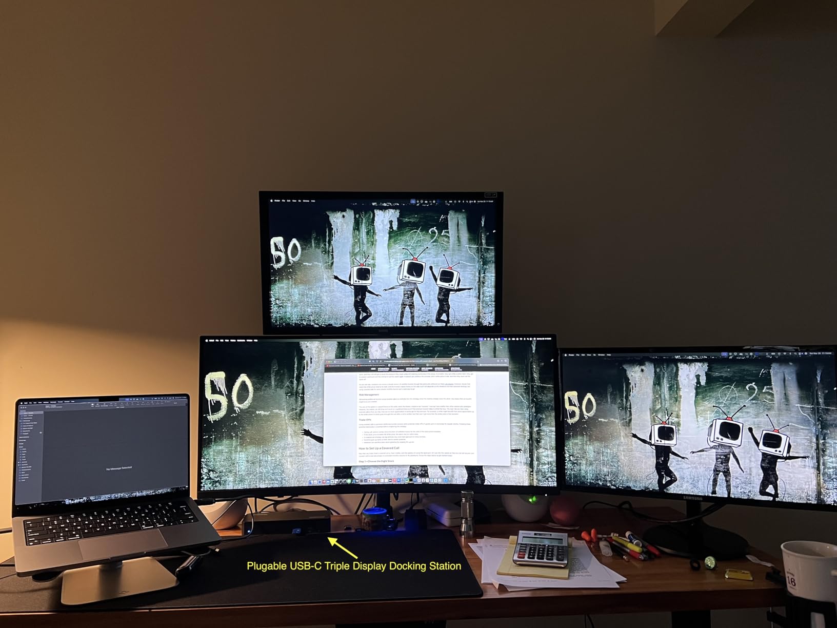 Plugable USB C Triple Display Docking Station | 100W PD, 3x HDMI (1x 4K 30Hz, 2x 1080p 60Hz), 6x USB 5Gbps Ports | Windows, macOS, ChromeOS Compatible - Enhance Productivity with Multi-Monitor Support customer photo 1