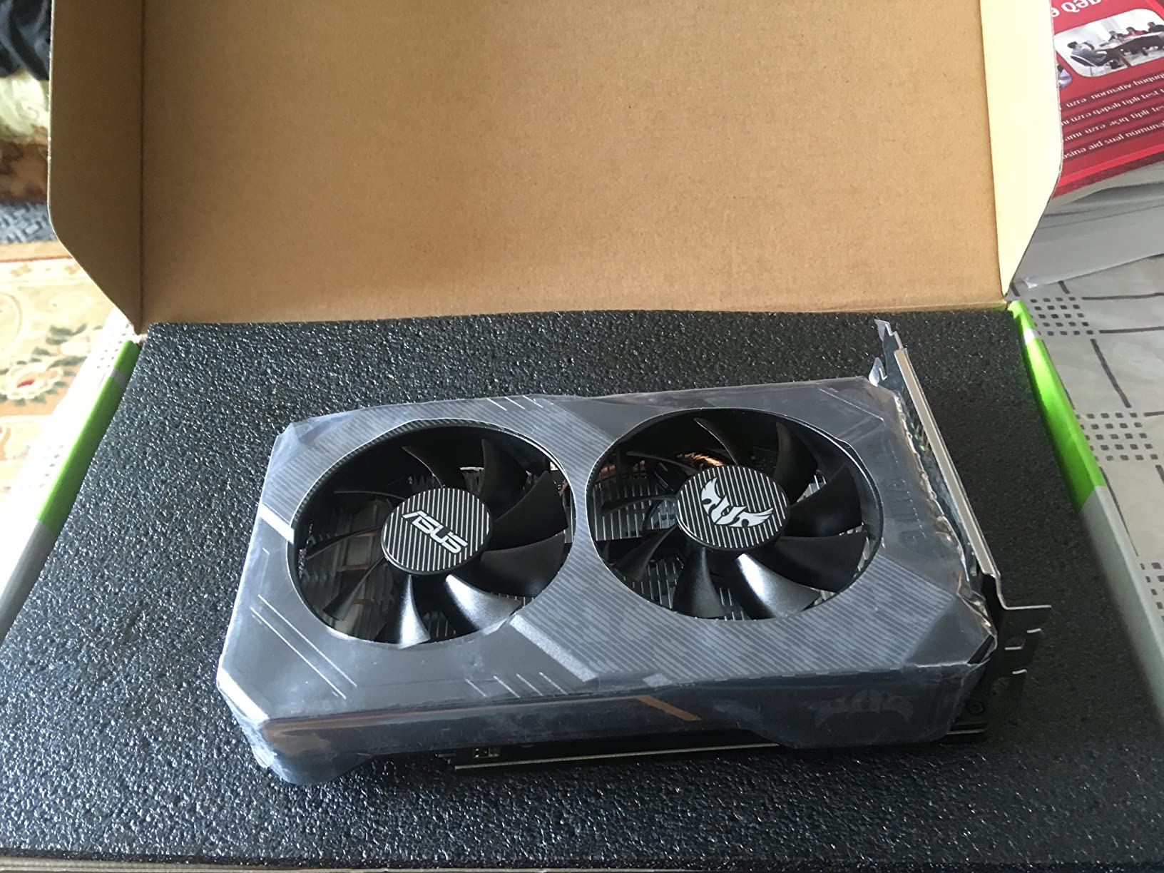 ASUS TUF Gaming NVIDIA GeForce GTX 1650 OC Edition Graphics Card (PCIe 3.0, 4GB GDDR6 Memory, HDMI, DisplayPort, DVI-D, 1x 6-pin Power Connector, IP5X Dust Resistance, Space-Grade Lubricant) customer photo 1