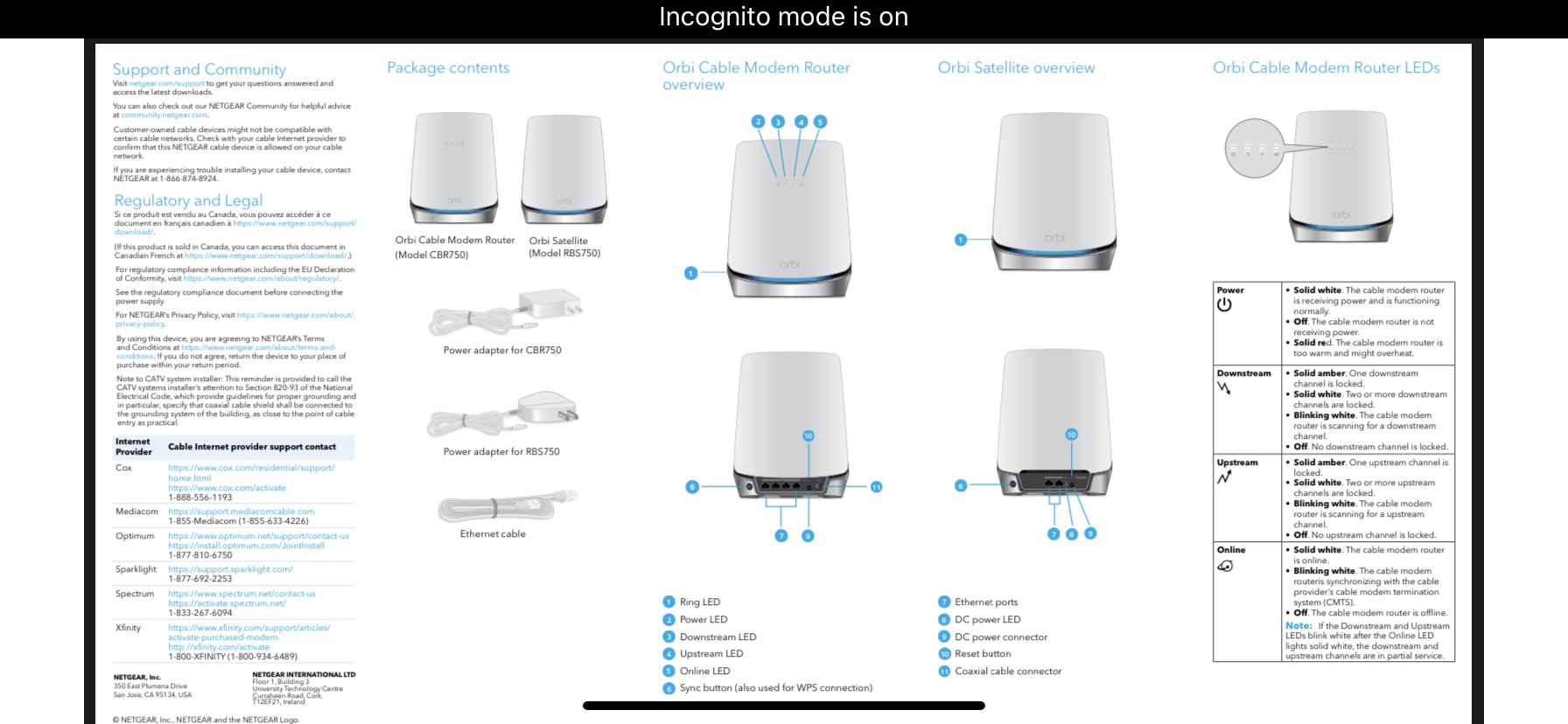 NETGEAR Orbi Cable Modem Router Combo Mesh System (CBK752) DOCSIS 3.1 – AX4200 WiFi 6 (4.2 Gbps) – Certified with Xfinity (up to 900Mbps, Spectrum & Cox (up to 1Gbps) – Covers 5,000 sq.ft. customer photo 1