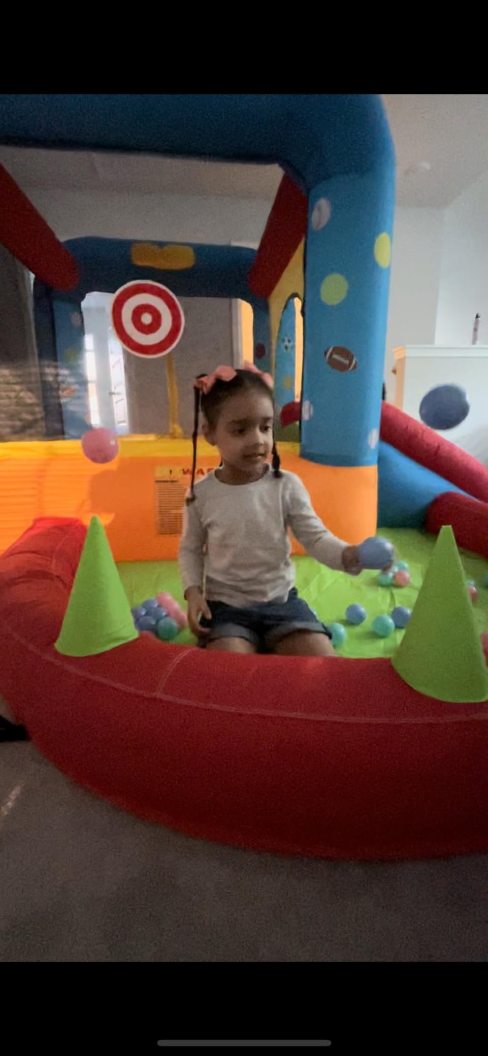 Step4Fun Inflatable Bounce House, Kids Castle Slide Bouncer for Children Jumping Outdoor and Indoor Party, Baby Backyard Water Jumper Toy with Blower, Ball Pit Pool, Ideal Gifts(112 x 98 x 65”) customer photo 1