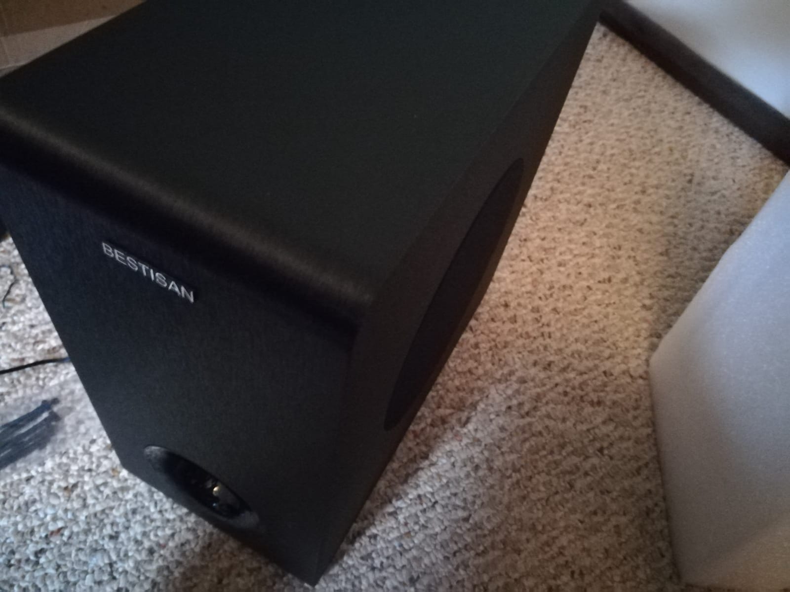 BESTISAN Powered Subwoofer, 6.5'' Side Firing Home Audio Sub, Deep Bass Response Subwoofers, Easy Setup with Home Theater Systems, TV, Speakers, RCA, LFE, AUX Input, High-Level Speaker Input & Output customer photo 2