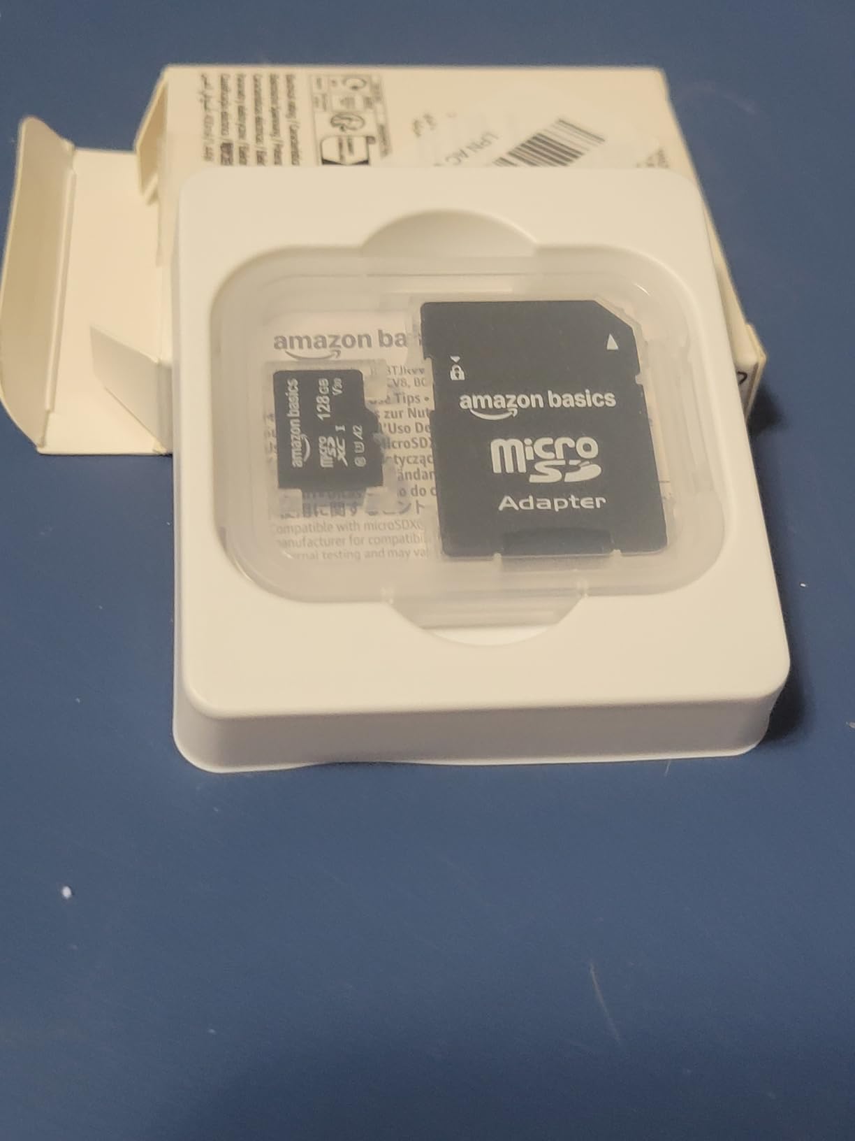 Amazon Basics microSDXC Memory Card with Full Size Adapter, A2, U3, Read Speed up to 100 MB/s, 128GB, Black customer photo 1