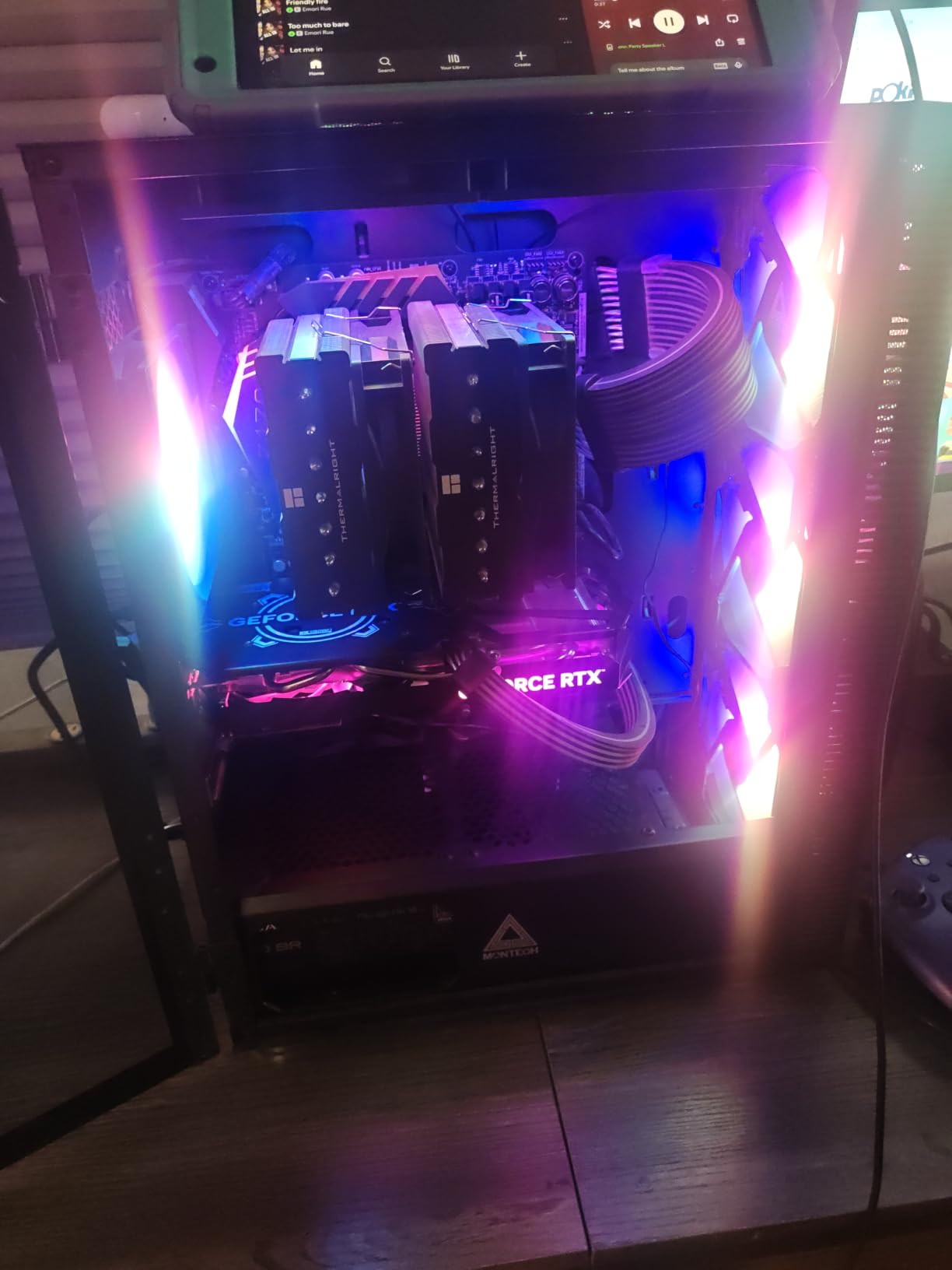 MONTECH X3 Mesh High Airflow ATX Mid-Tower PC Case, 6 Fixed RGB Fans, Black customer photo 2