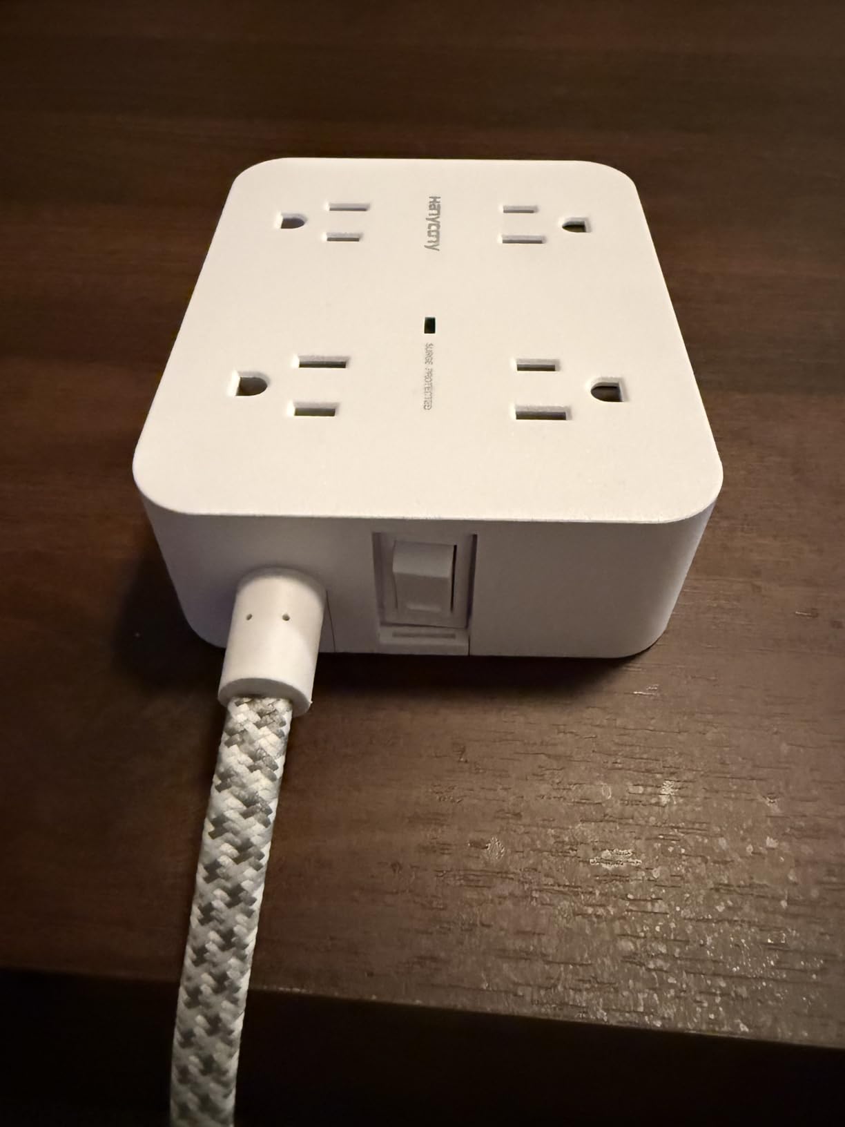 HANYCONY Surge Protector Power Strip, 1080J, 5 Ft Braided Extension Cord | 8 Outlets 4 USB Ports(2 USB C), Outlet Extender, Flat Plug, Wall Mount, Desk Charging Station, Home Office, Dorm Room ETL customer photo 2