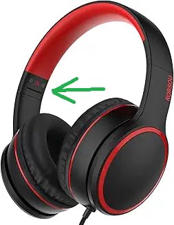 R10 Kids Headphones Over-Ear with Microphone, Lightweight Folding Stereo Bass Headset with 1.5M No-Tangle Cord, Portable Wired Headphones for Smartphone Tablet Computer MP3 / 4 (Black) customer photo 2