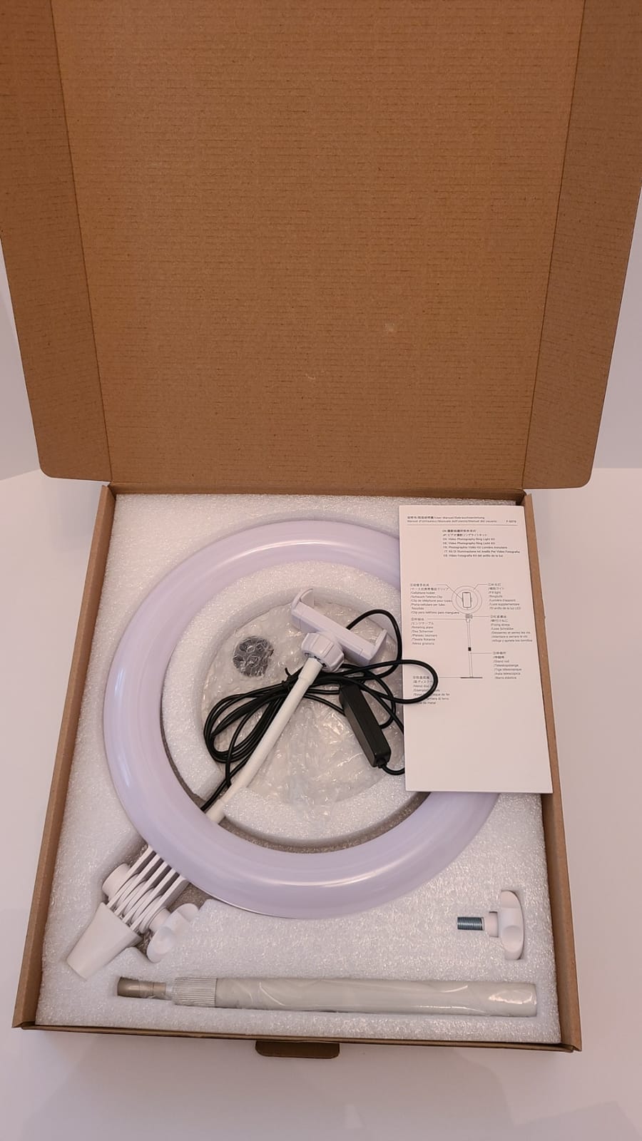 Desk Ring Light with Stand for Computer, Desk Light for Video Recording | 10.5