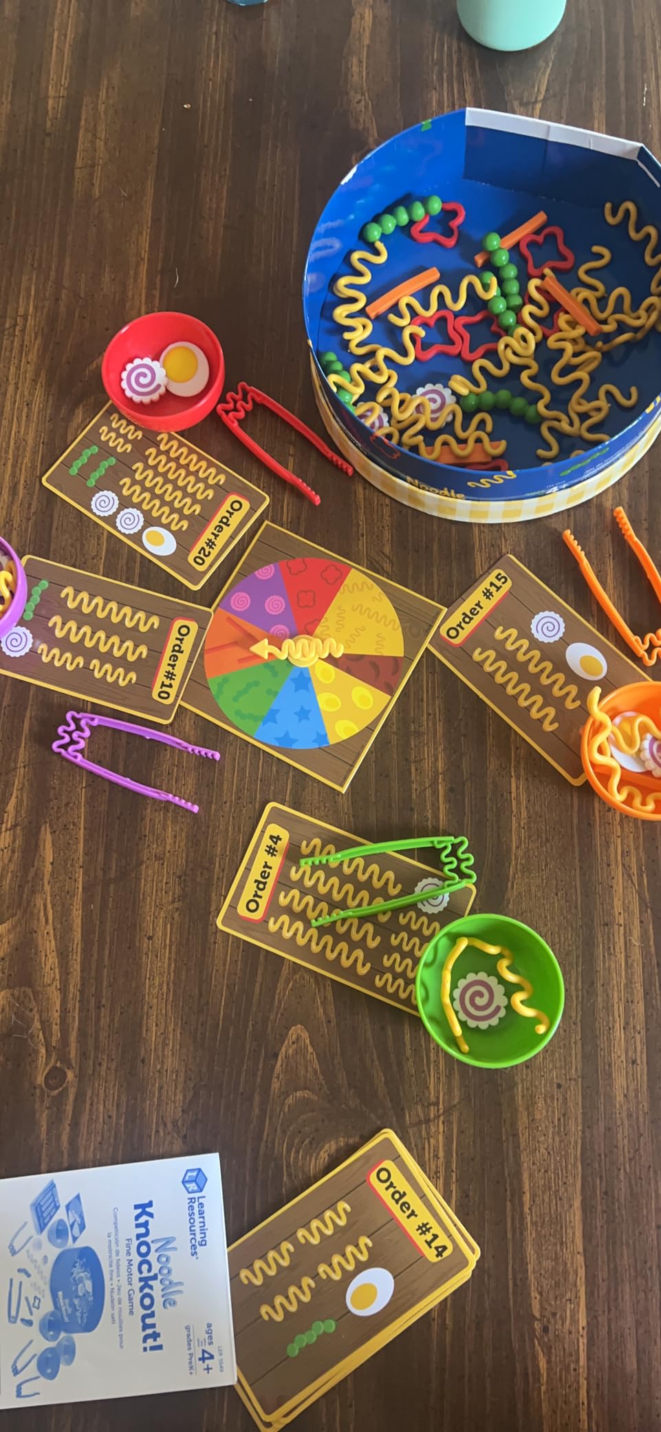 Learning Resources Noodle Knockout Fine Motor Game - Games for Kids Ages 4-8, Toddler Board Game, Educational Matching Kids Games, Preschool and Kindergarten Classroom Game, Gifts for Toddlers customer photo 1