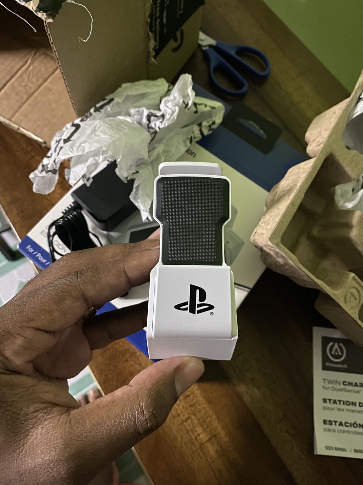 PowerA Twin Charging Station for Dualsense Wireless Controllers, Dualsense Controller Charging, Charge, Sony PlayStation, PS5, Officially Licensed - PlayStation 5 customer photo 2