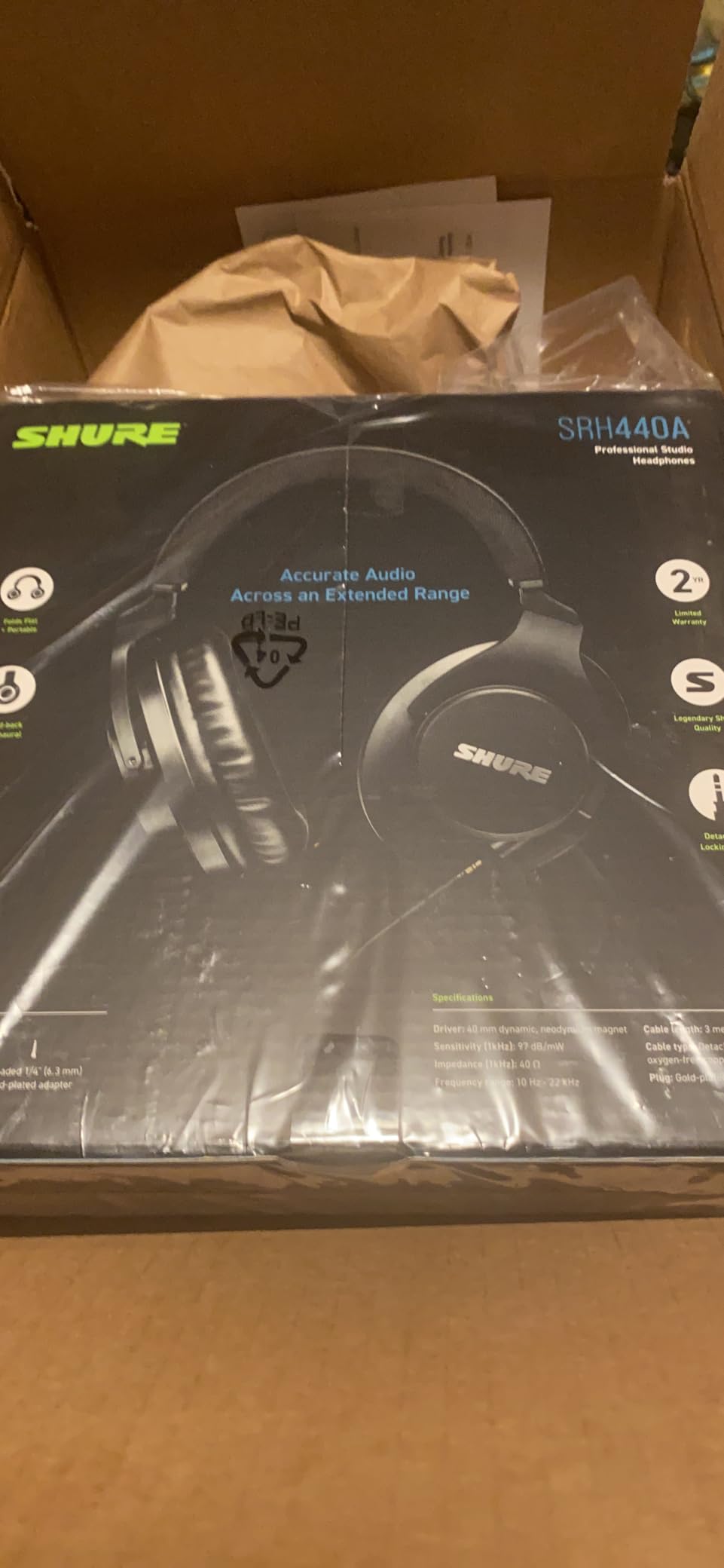 Shure SRH440A Over-Ear Wired Studio Headphones for Recording customer photo 2