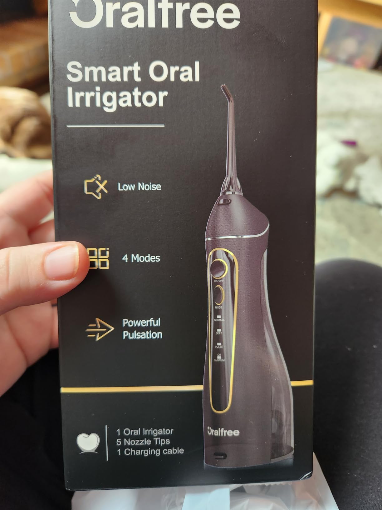 Oralfree Water flosser Teeth Picks - Dental Braces Cordless Oral Irrigator Portable Rechargeable Travel Irrigation Cleaner IPX7 Waterproof Electric Professional Flossing Teeth Cleaning for Home customer photo 1