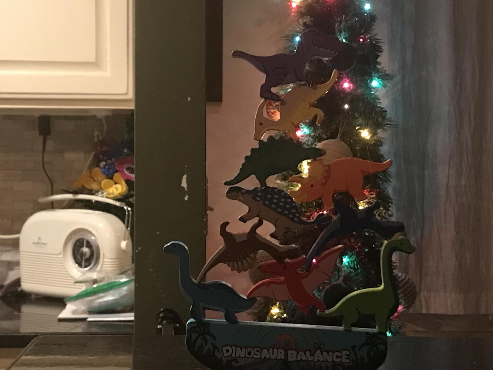 IPOURUP Dinosaur Toys for Kids 3-5: Wooden Stacking Montessori Toys for 3 4 5 6 7 8 Year Old Boys Girls Birthday Gifts for Kid Ages 4-8 Balance Competition Game for Family Stocking Stuffers customer photo 2