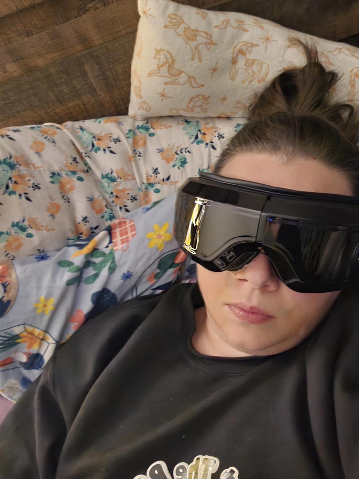 Eye Massager with Airbag Kneading,Constant Temperature Hot Compress, Multi-Frequency Vibration and Bluetooth Music (Black, Large) customer photo 2