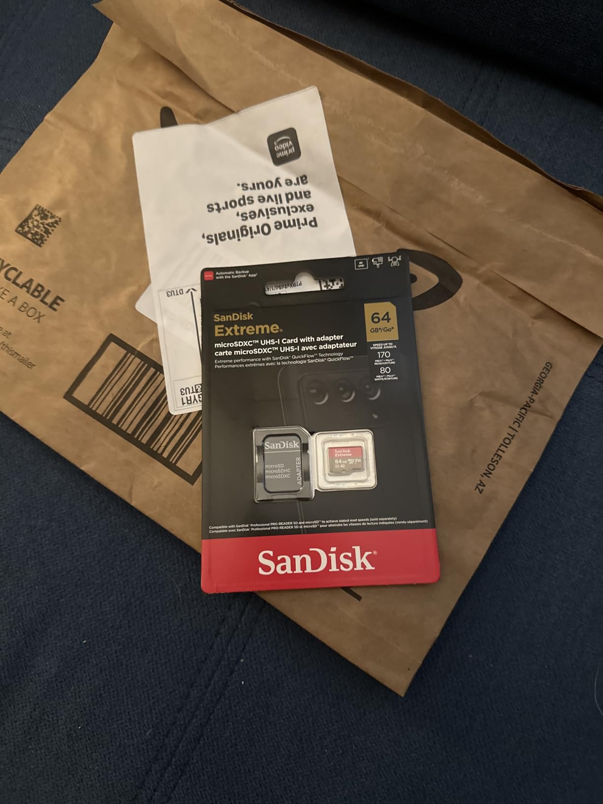 SANDISK 512GB Extreme microSDXC UHS-I Memory Card with Adapter - C10, U3, V30, 4K, 5K, A2, Micro SD Card - SDSQXAV-512G-GN6MA customer photo 1