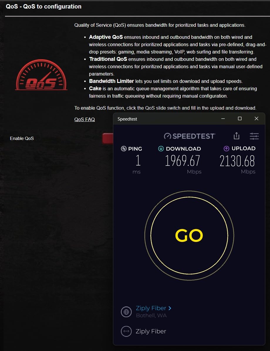 ASUS ROG Rapture WiFi 6E Gaming Router (GT-AXE16000) - Quad-Band, 6 GHz Ready, Dual 10G Ports, 2.5G WAN Port, AiMesh Support, Triple-Level Game Acceleration, Lifetime Internet Security, Instant Guard customer photo 2