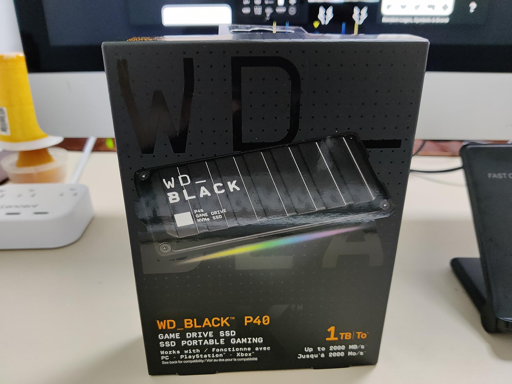 Western Digital 1TB P40 Game Drive SSD - Up to 2,000MB/s, RGB Lighting, Portable External Solid State Drive , Compatible with Playstation, Xbox, PC, & Mac - WDBAWY0010BBK-WESN customer photo 2